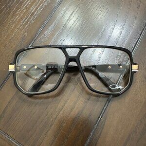 NEW Cazal Sunglasses 627 Black Gold Clear Lenses